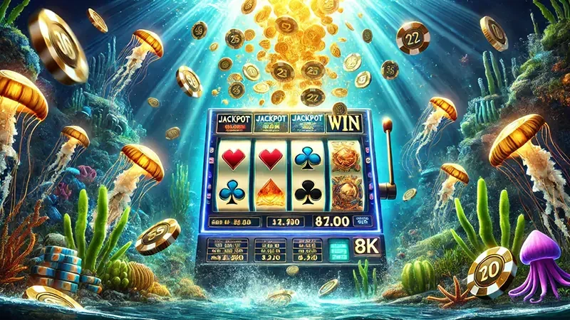 Kontrol permainan tembak ikan pada tampilan mobile