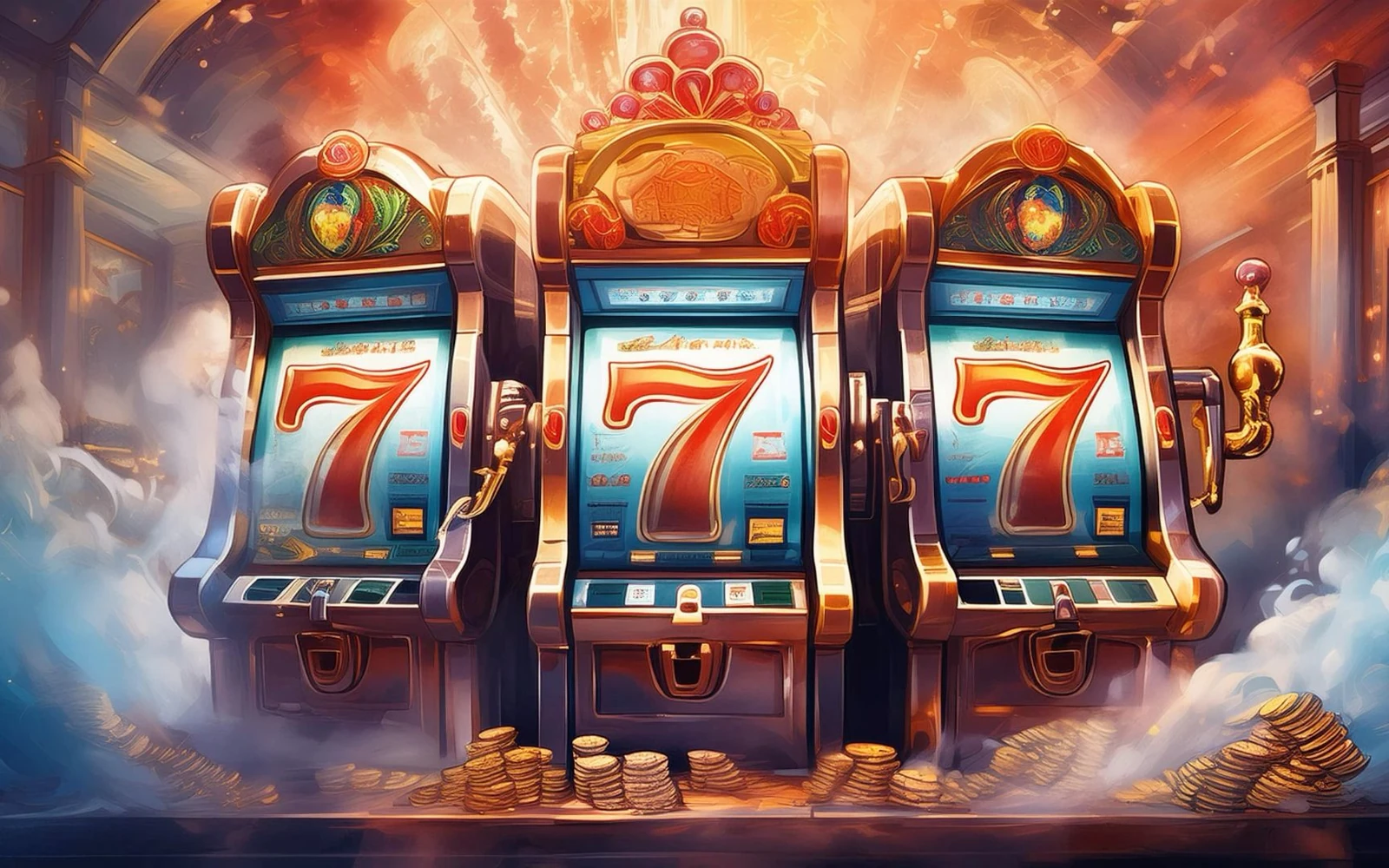 Reel slot dengan simbol khusus pada layar permainan